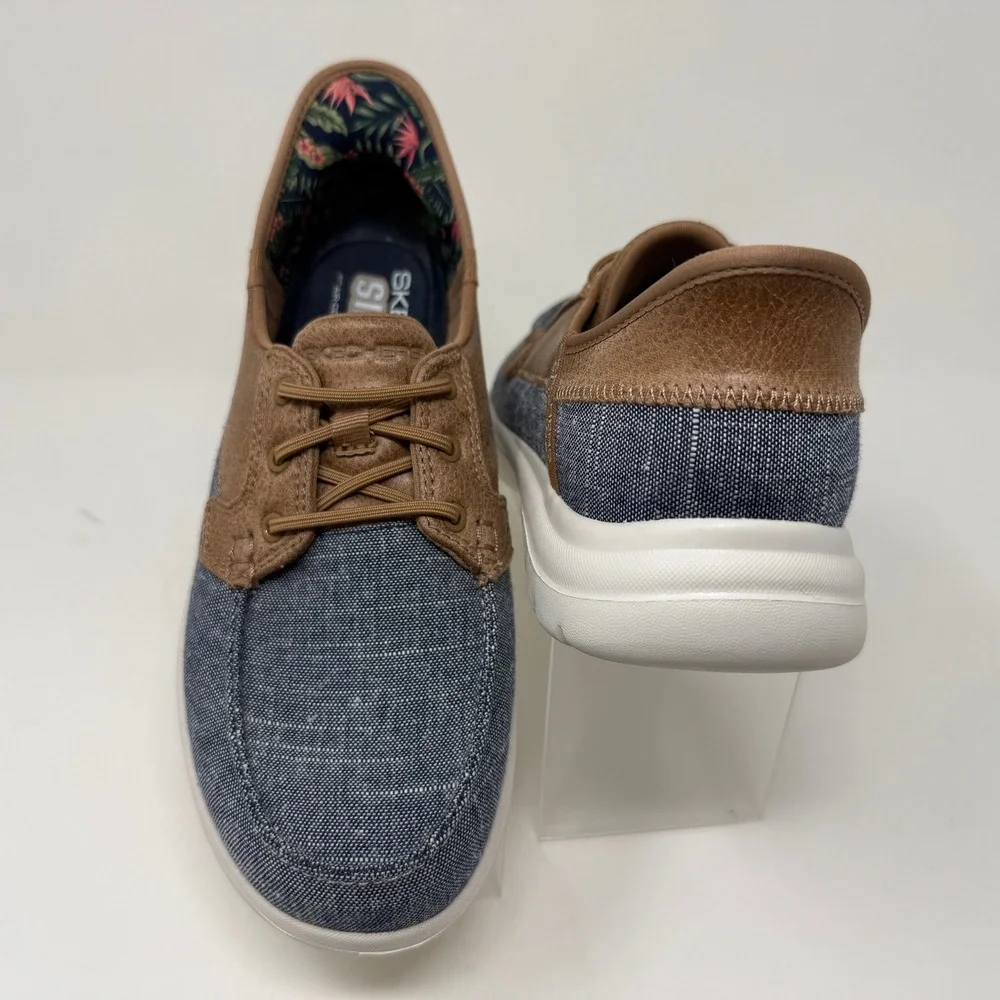 Skechers Hands Free Slip-ins On-the-GO Ideal Navy Blue Boat Shoes Women's 7.5